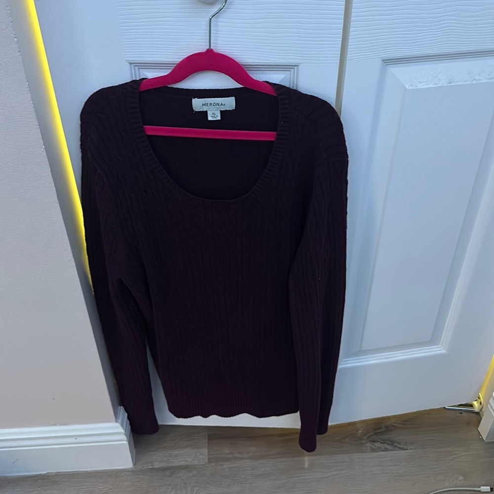 Merona purple cableknit sweater